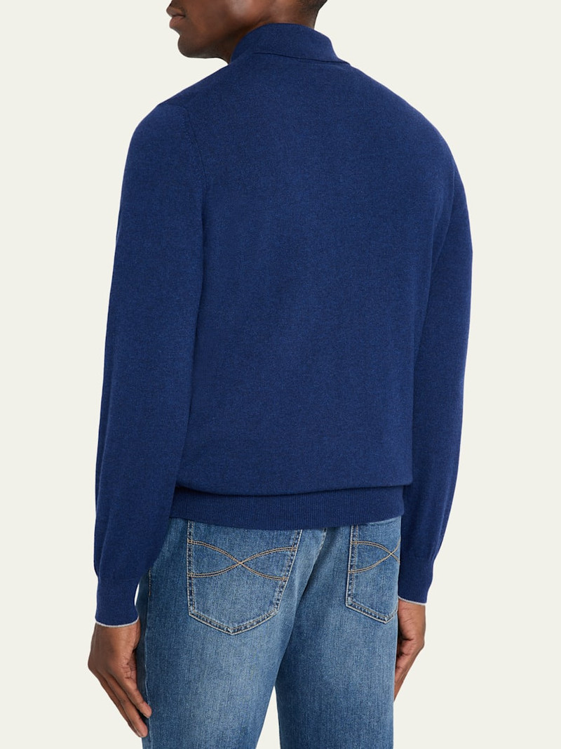Men's Premium Cashmere Polo Sweater 3