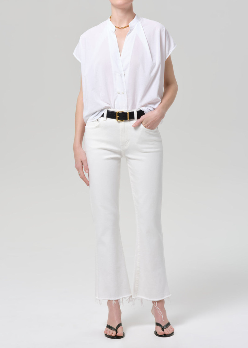 Goldie Ankle Kick Flare In Soft White - 1