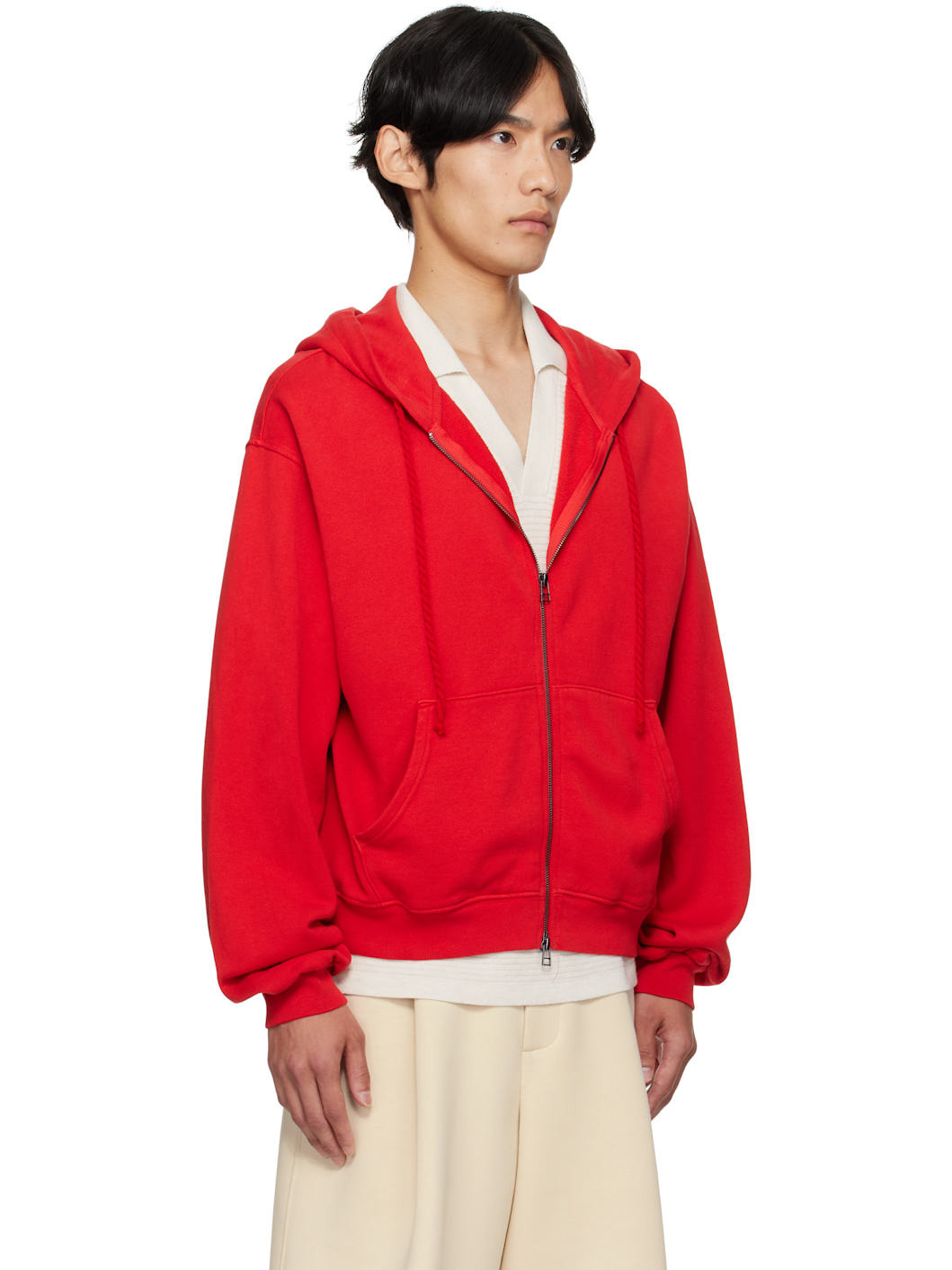Red Daily Zip Hoodie - 2