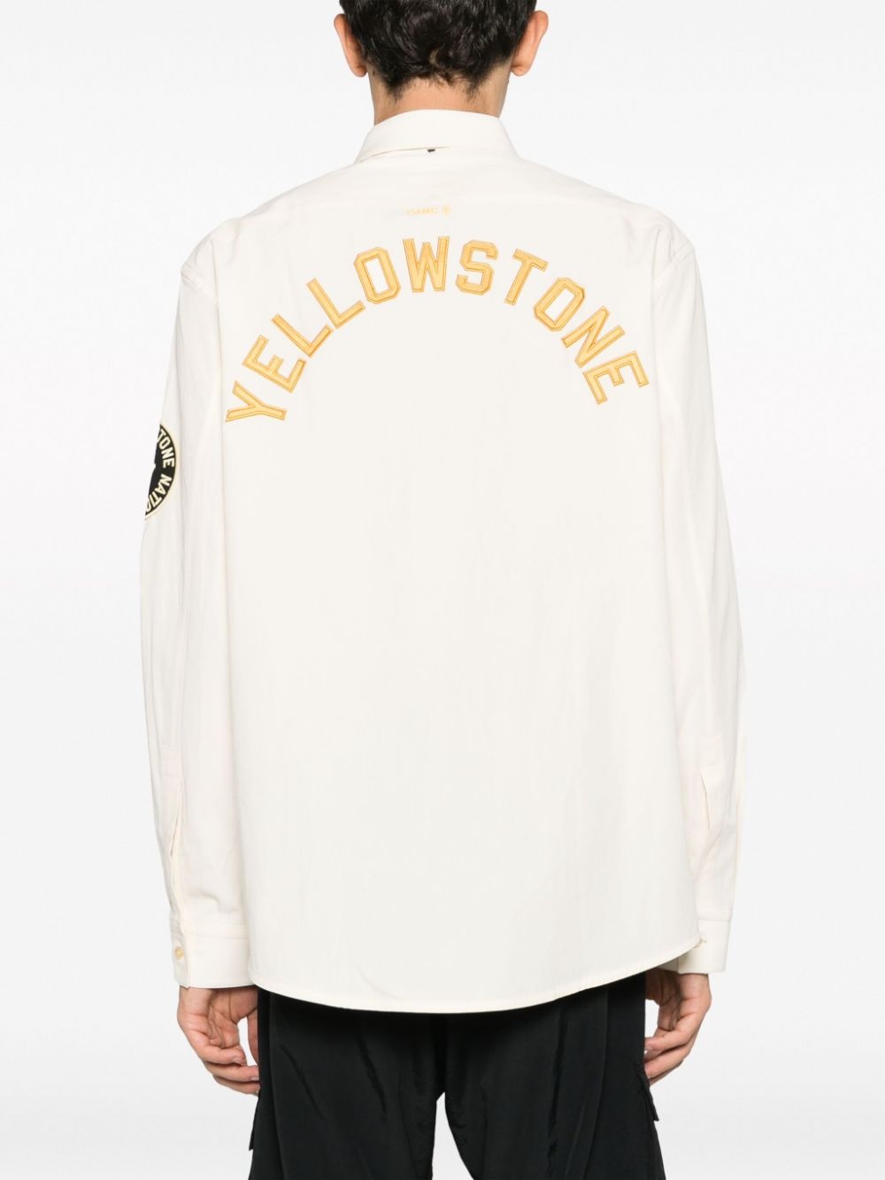 graphic-print long-sleeve cotton shirt - 4