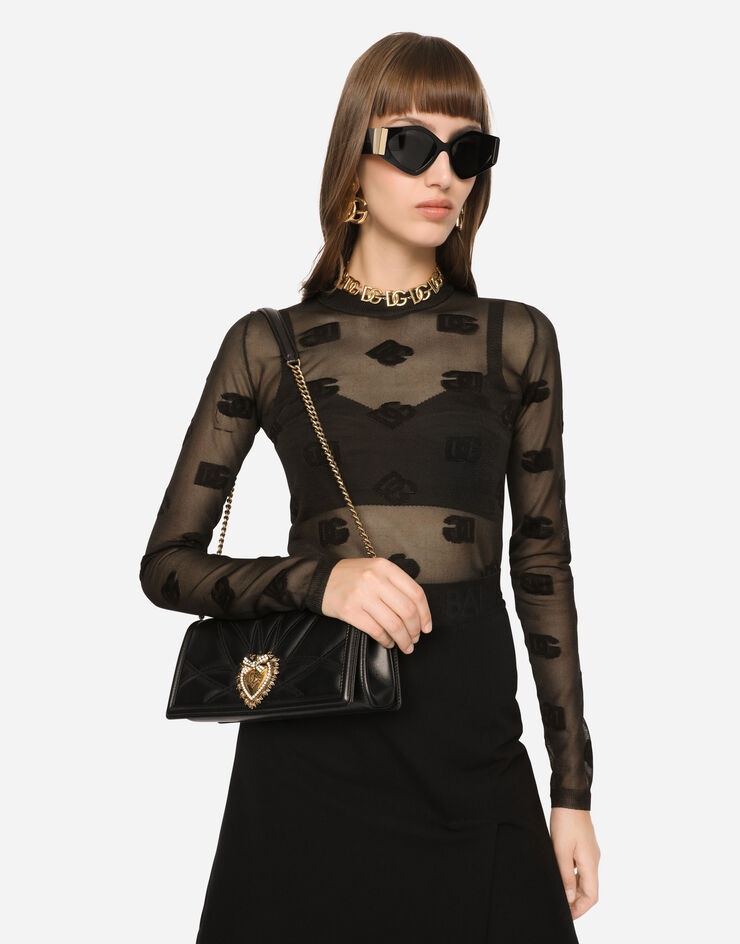Quilted nappa leather Devotion baguette bag - 2