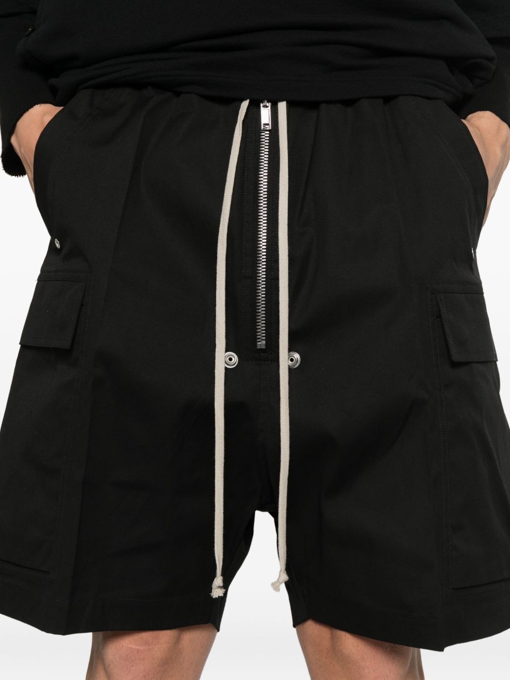 drawstring cargo shorts - 5
