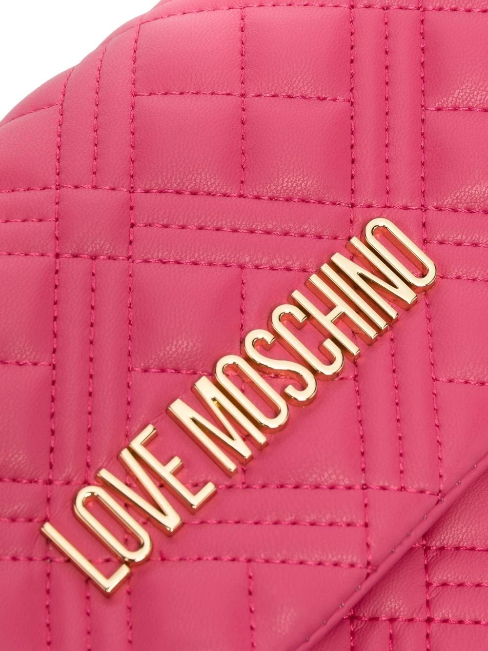 logo-plaque quilted shoulder bag - 4