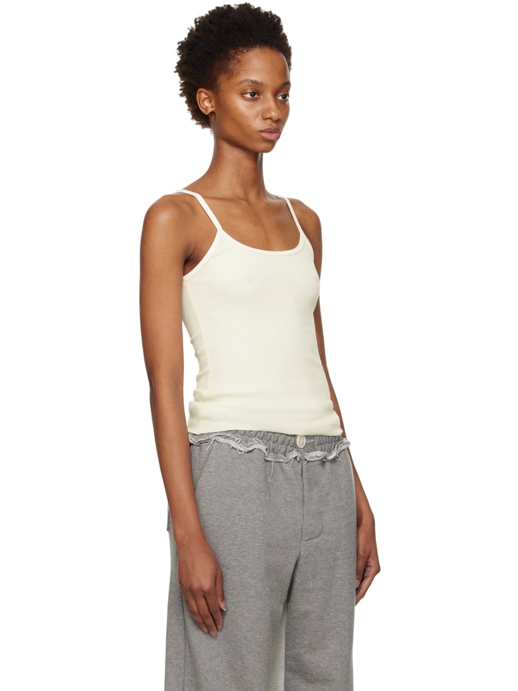 Off-White Thin Strap Tank Top - 2