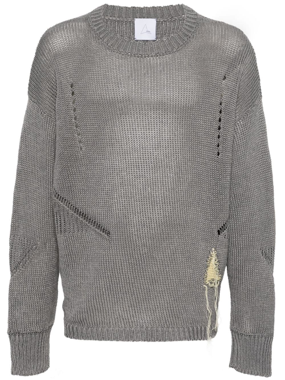 intarsia-knit logo jumper - 1
