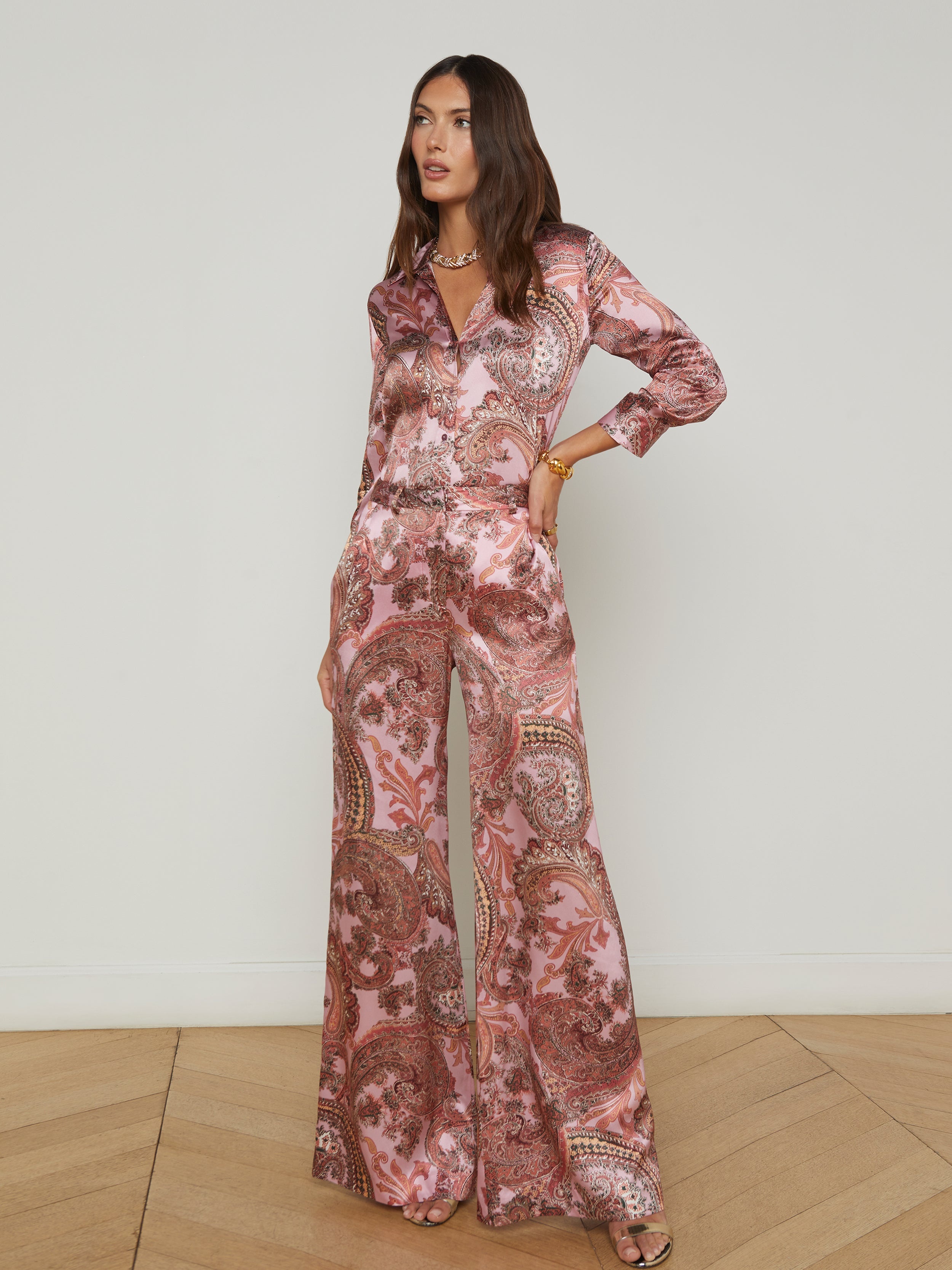 Pilar Silk Wide-Leg Pant - 2