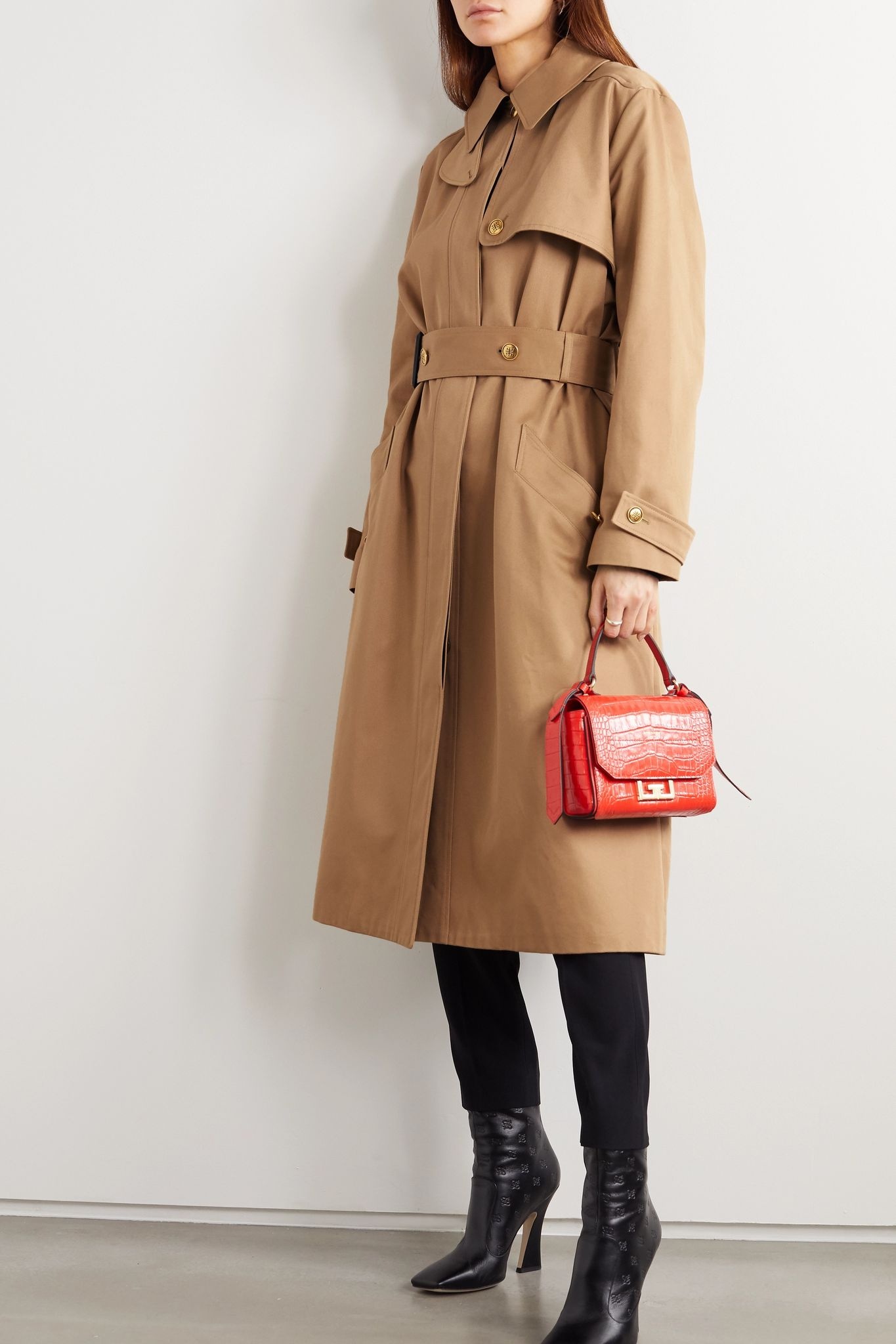 Grosgrain-trimmed cotton-gabardine trench coat - 2