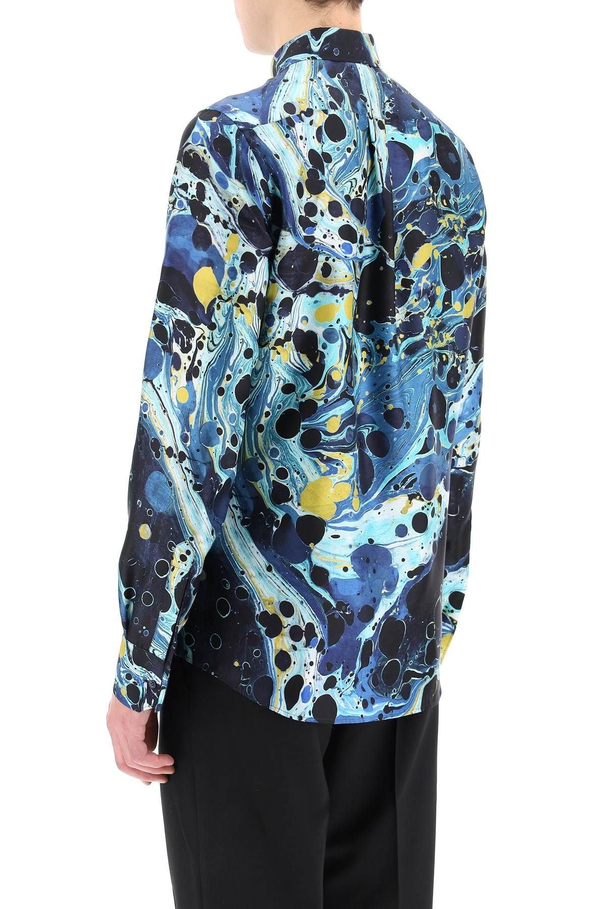 MARBLED PRINT MARTINI SHIRT - 4