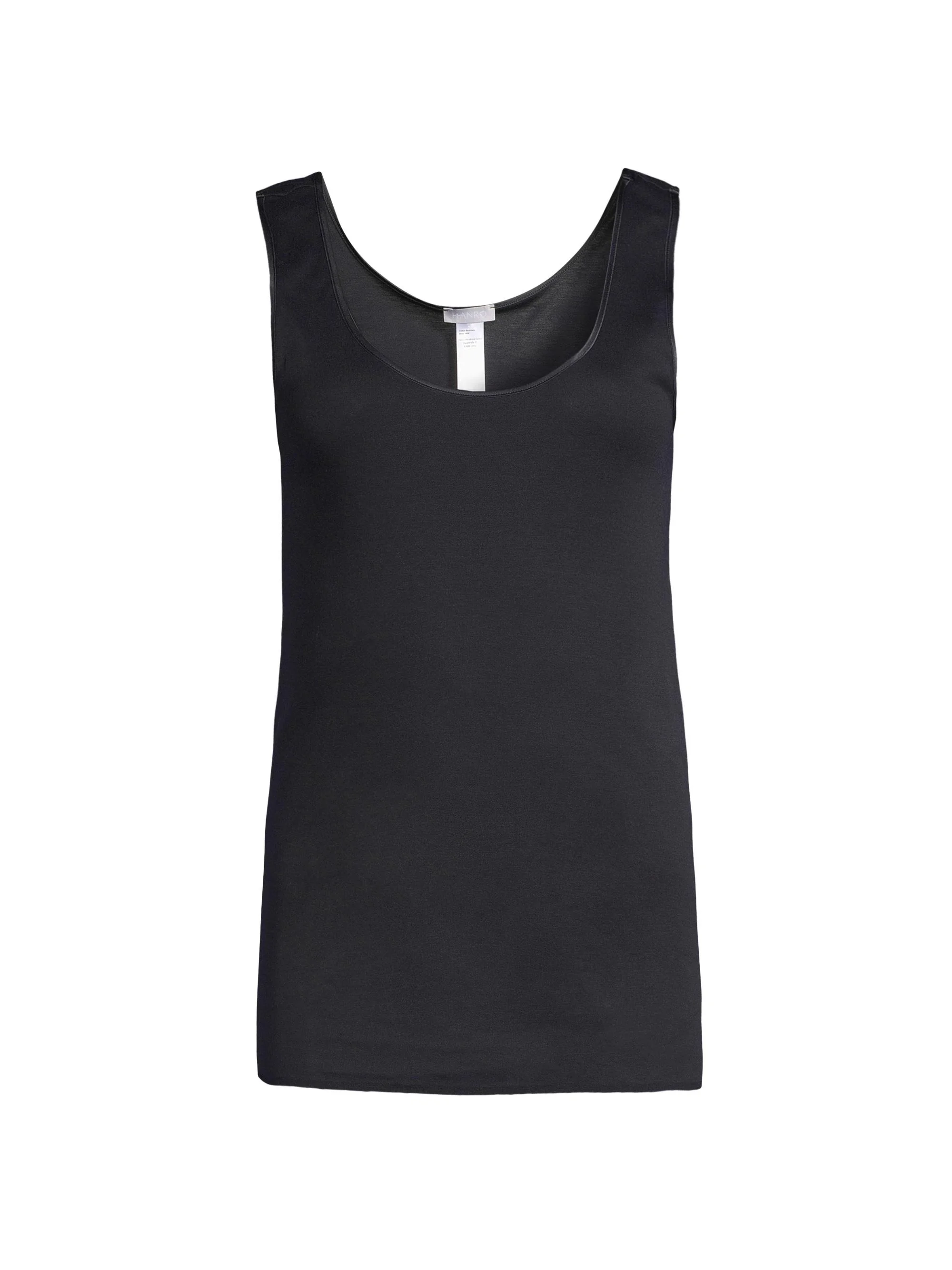 Women's Cotton Seamless Tank Top - Black - 1