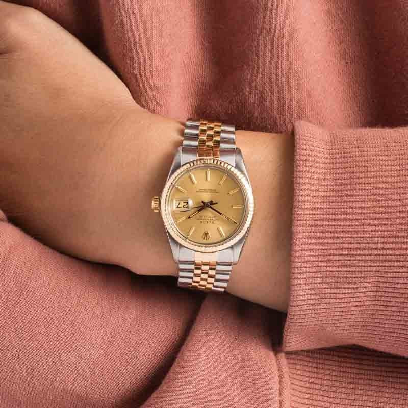 Used Rolex Datejust 36 Ref 16013 Champagne Dial - 5