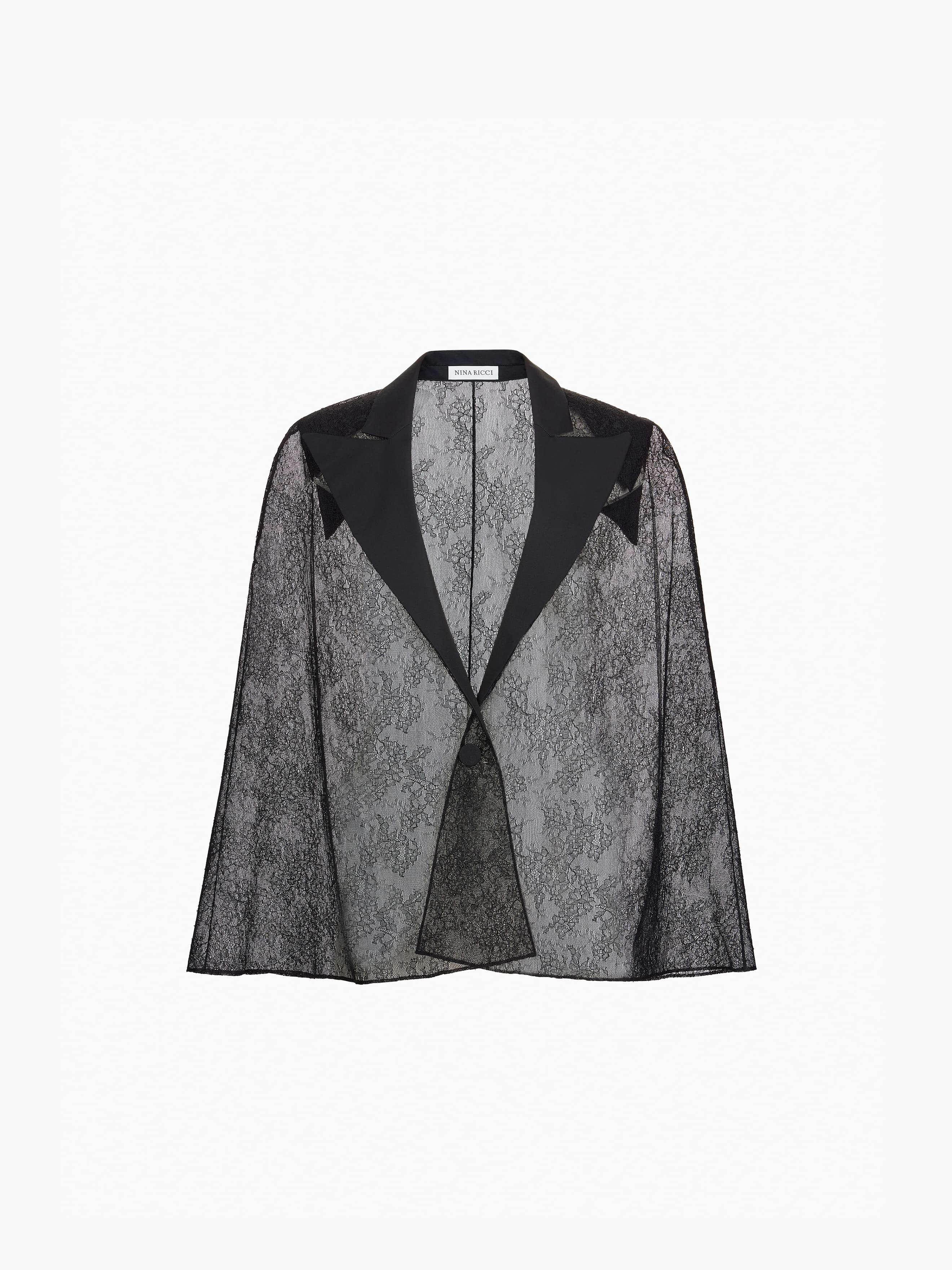 Lace Blazer-Inspired Cape - 5