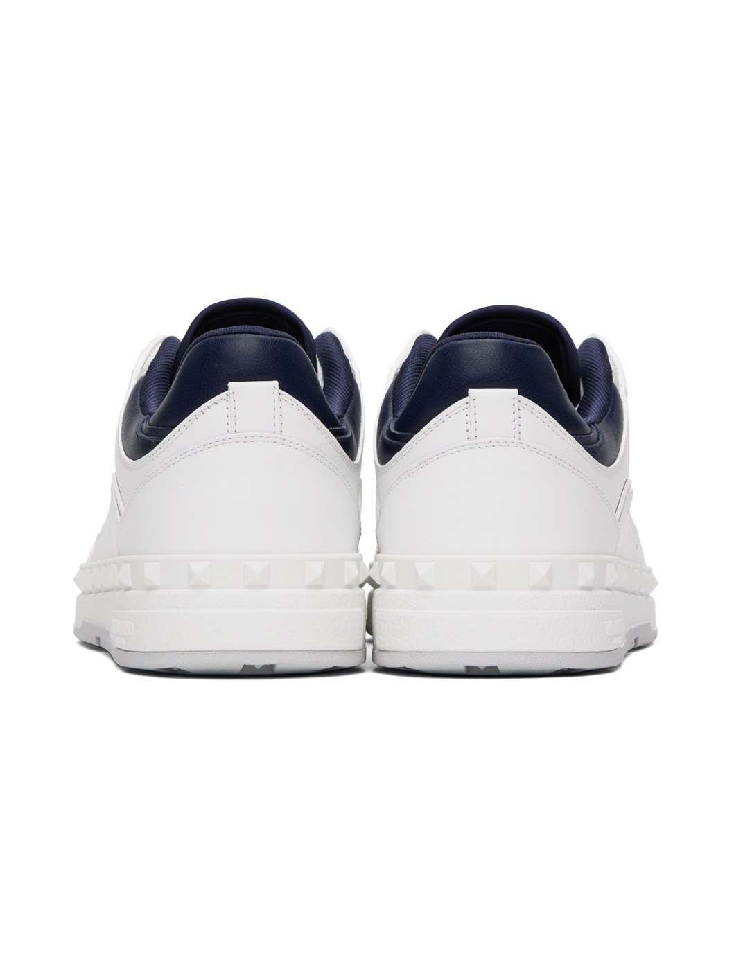 White & Navy Freedots Sneakers - 2