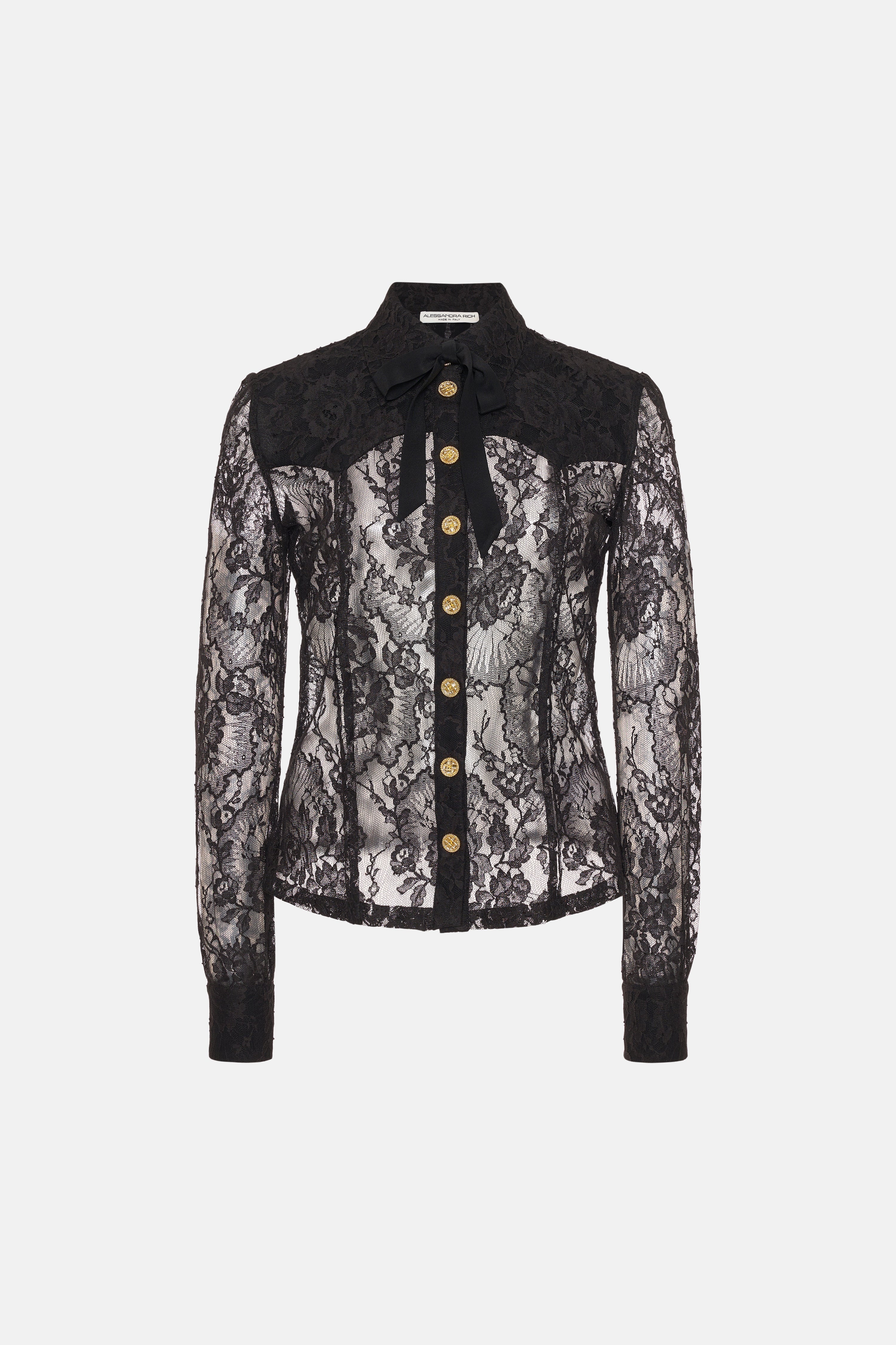 LACE SHIRT WITH BUTTONS - 1