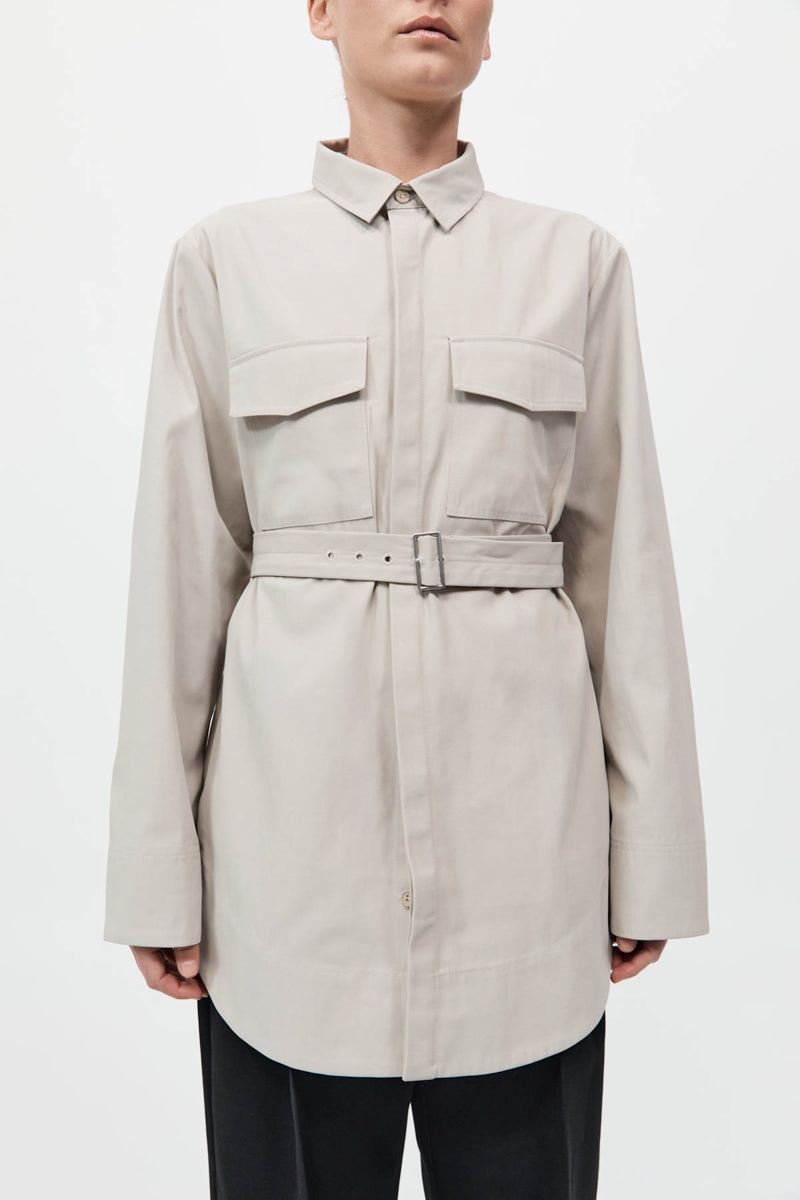 Utility Shirt Jacket - Creme - 3