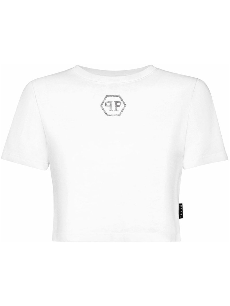 Crystal Hexagon cropped T-shirt 1