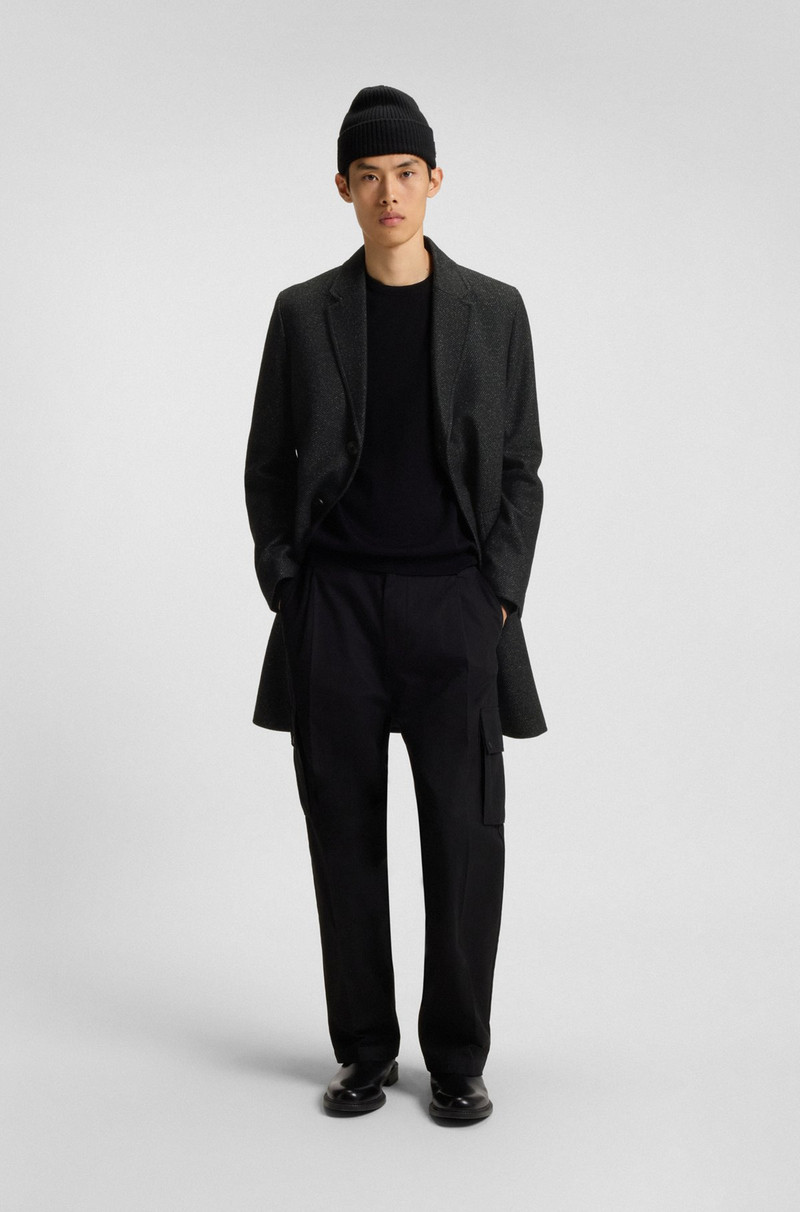 HUGO REGULAR-FIT COAT IN CAVALRY TWILL outlook