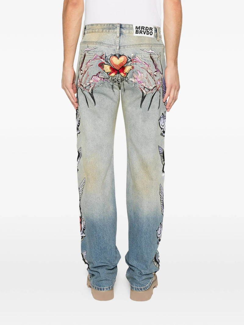 WHO DECIDES WAR Who Decides War Dove Embroidered-detail Jeans outlook