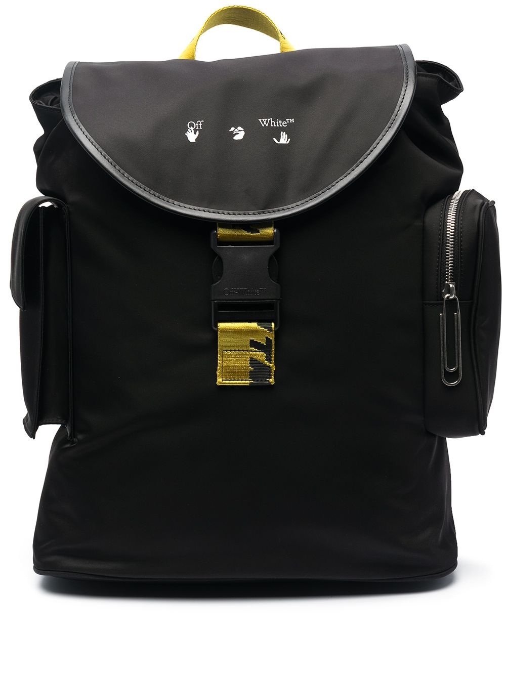 logo-print foldover top backpack - 1