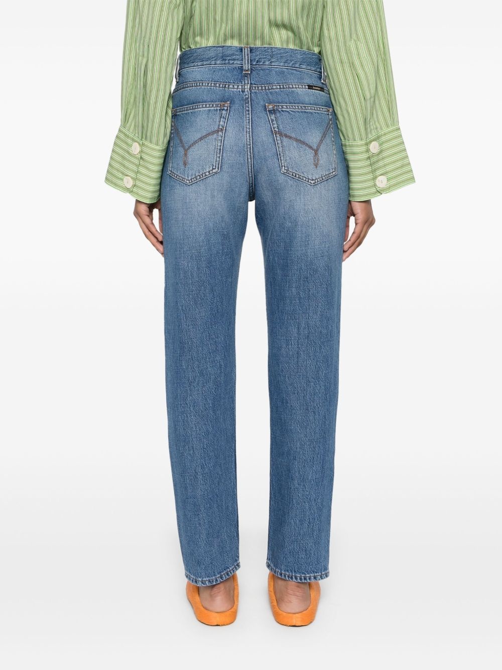 organic cotton straight-leg jeans - 4