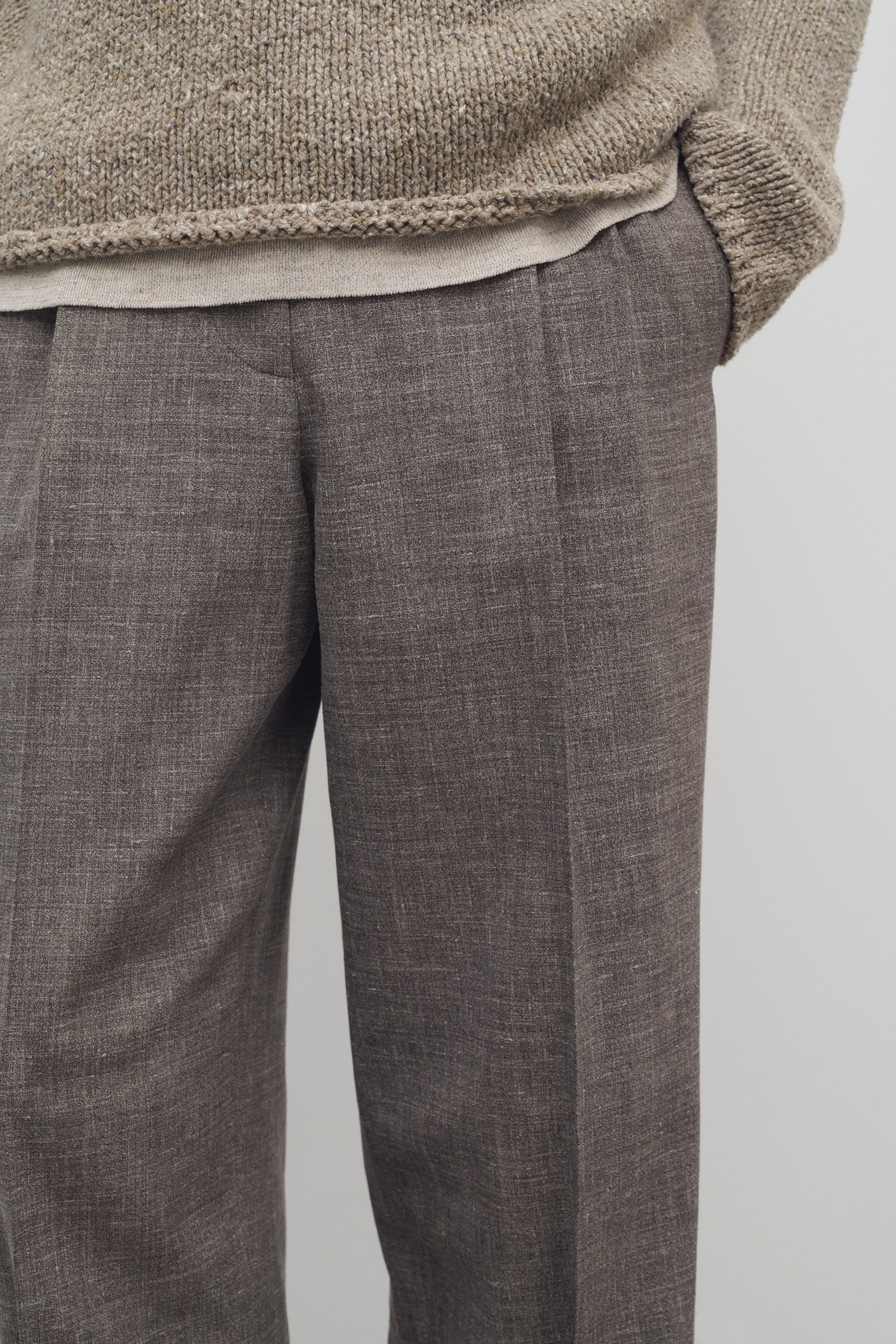 Silas Pant in Silk, Linen, and Virgin Wool - 6