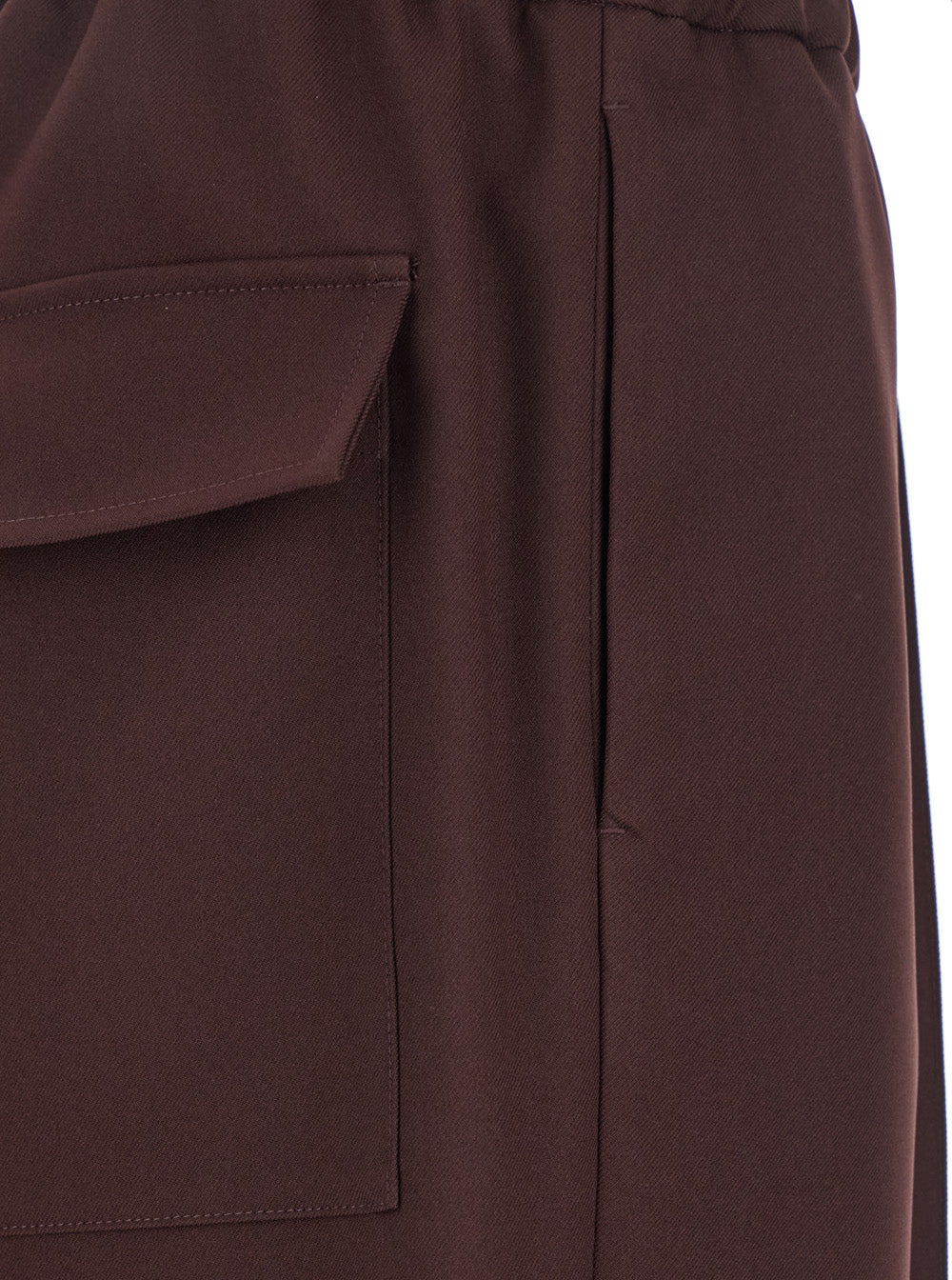 Jil Sander Men Bordeaux Pants With Elastic Waist In Tech Fabric Man - 3