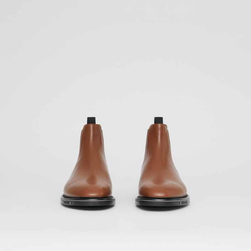 Logo Detail Leather Chelsea Boots 5