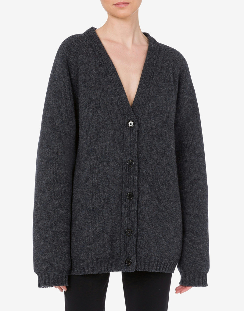 Moschino OVERSIZE CARDIGAN IN SHETLAND 100% ENLARGE outlook