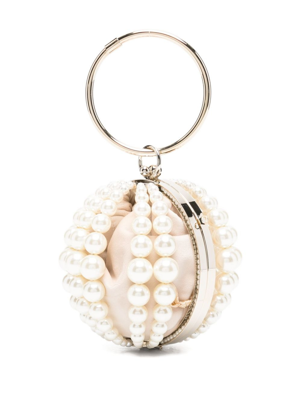 pearl-embellished sphere mini bag - 2