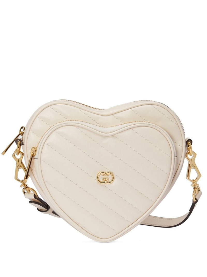Interlocking G Mini Heart shoulder bag - 1