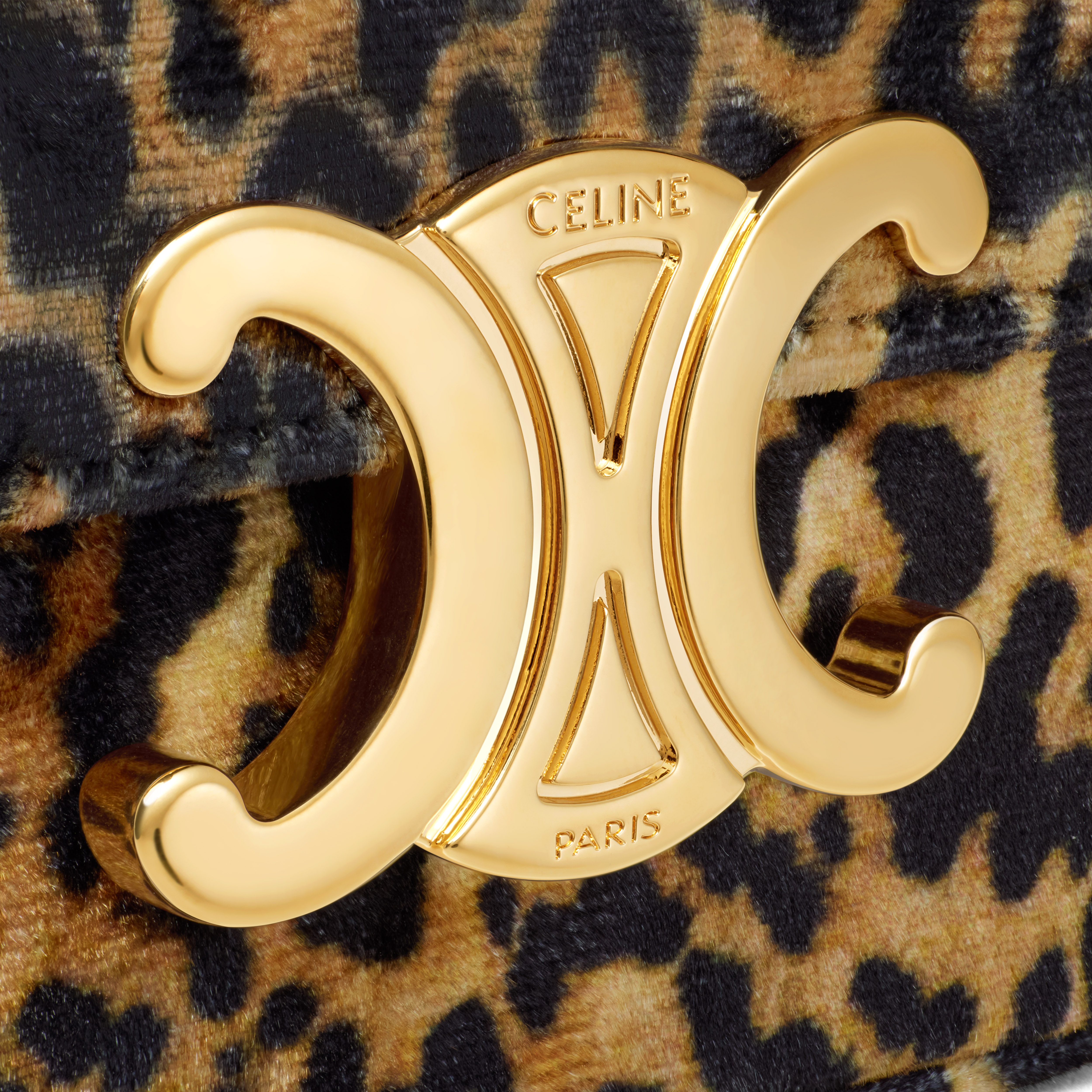 MINI CHAIN CLAUDE in TEXTILE WITH LEOPARD PRINT - 5