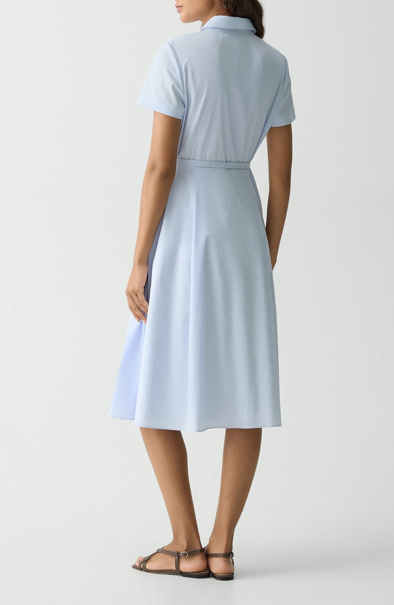 Theory Belted Cotton Blend Shirtdress in Olympic at Nordstrom - 2