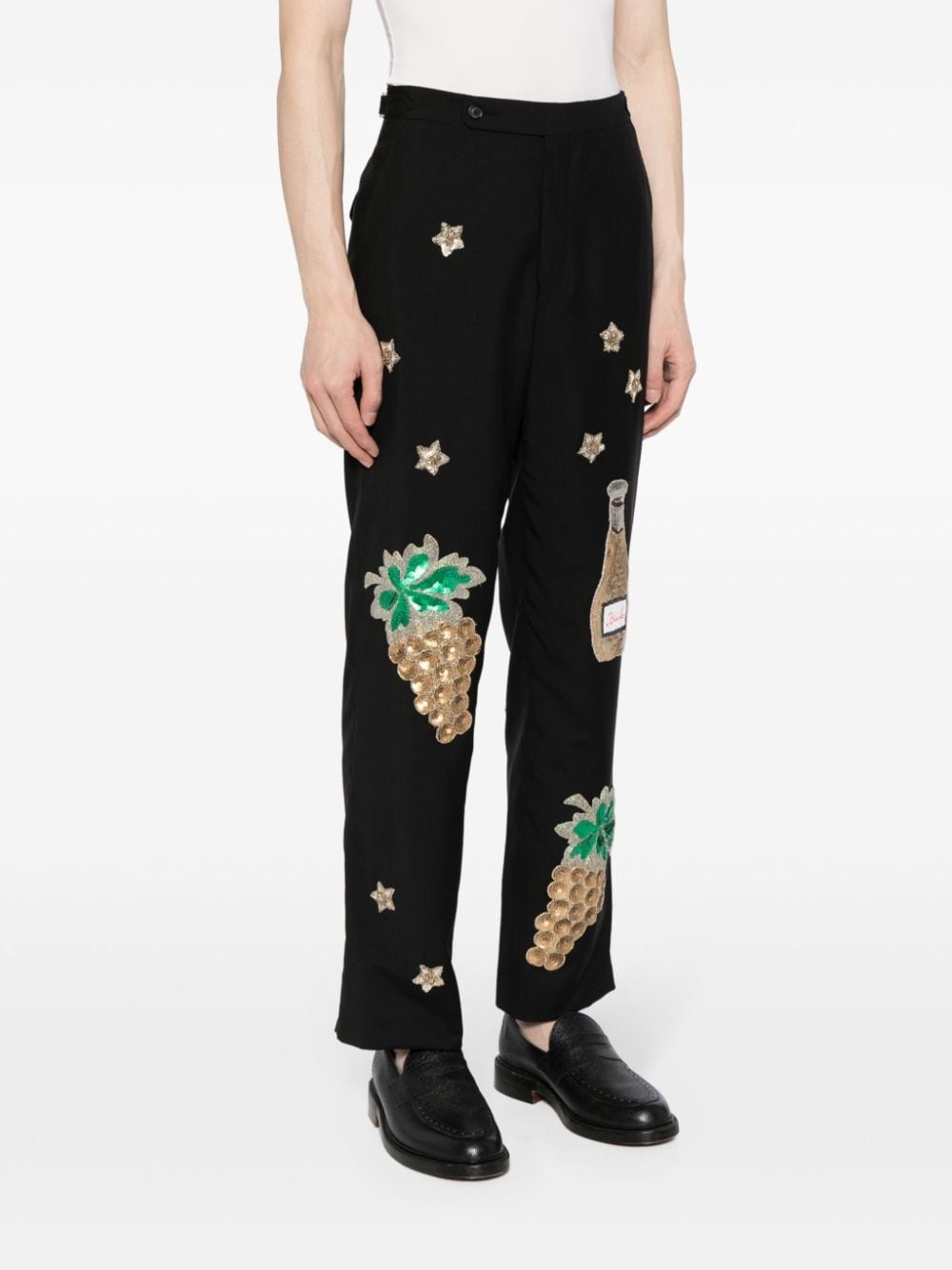 Arbane embroidered tailored trousers - 3