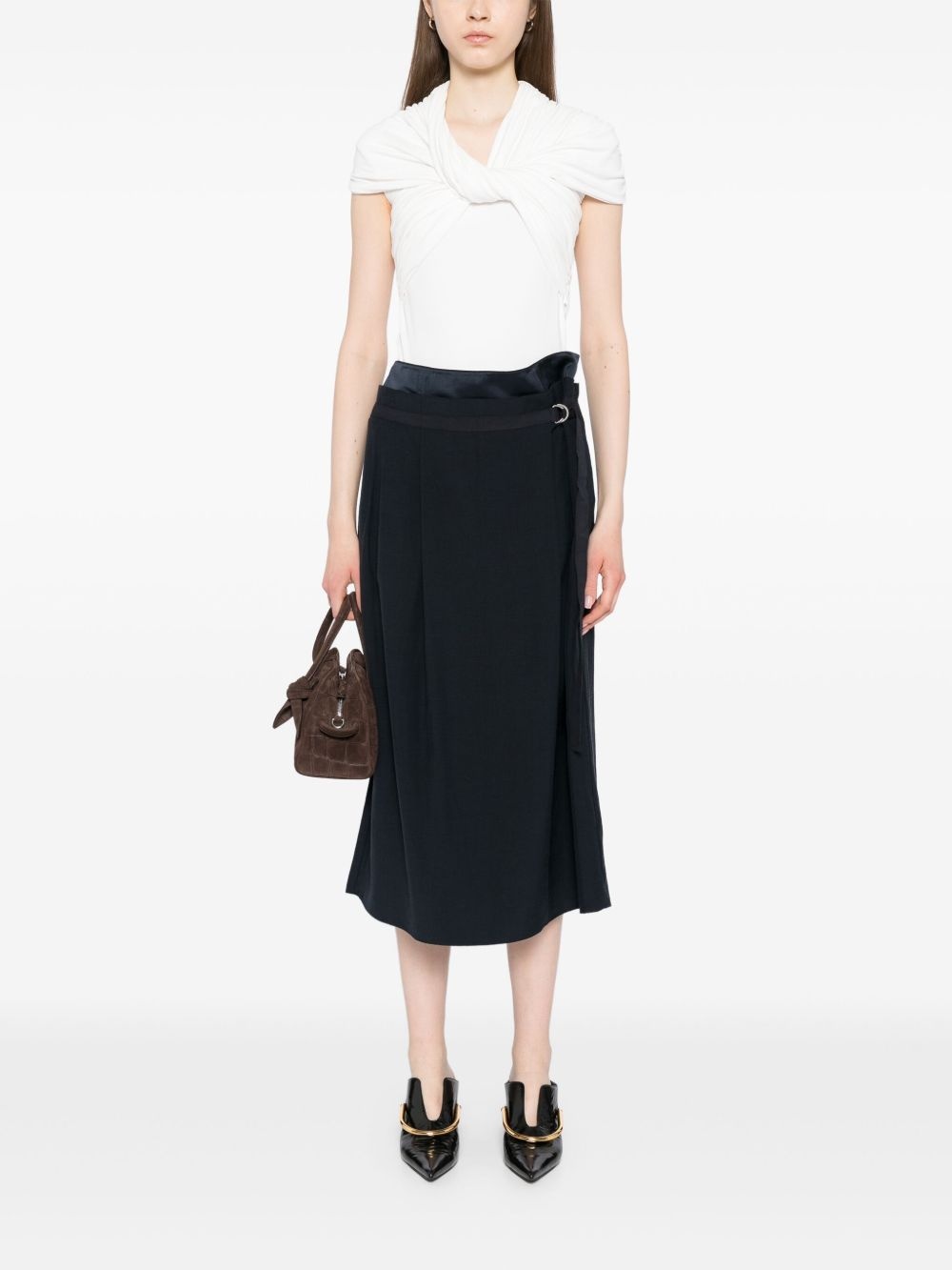 double-waistband D-ring skirt - 2