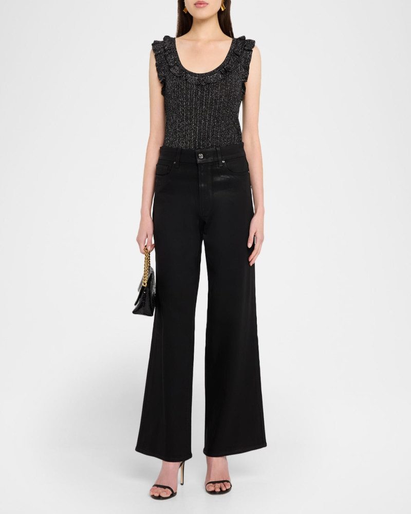 PAIGE Clareen Sparkly Ruffle Tank Top outlook
