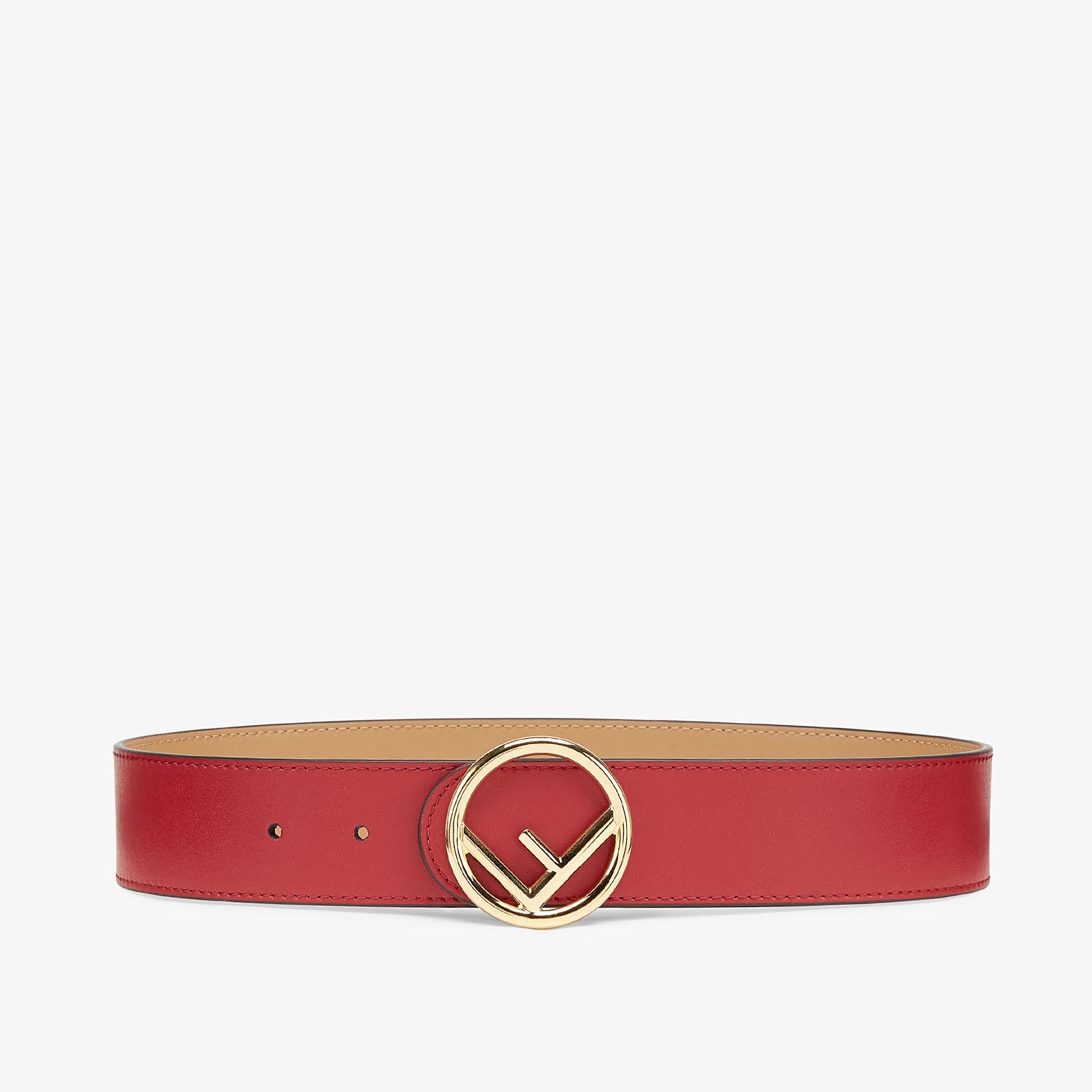 Red leather belt - 1