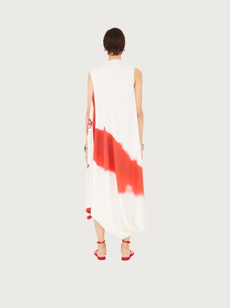ASYMMETRIC PRINTED DRESS - 3