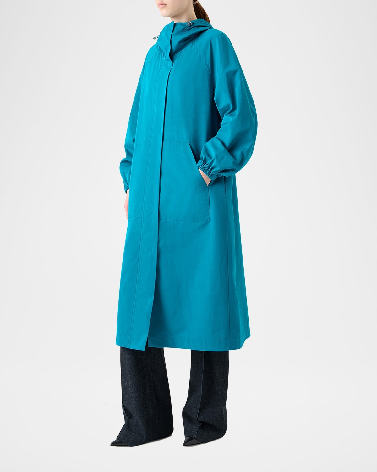 Zachary Water-Resistant Techno Gabardine Long Coat - 4