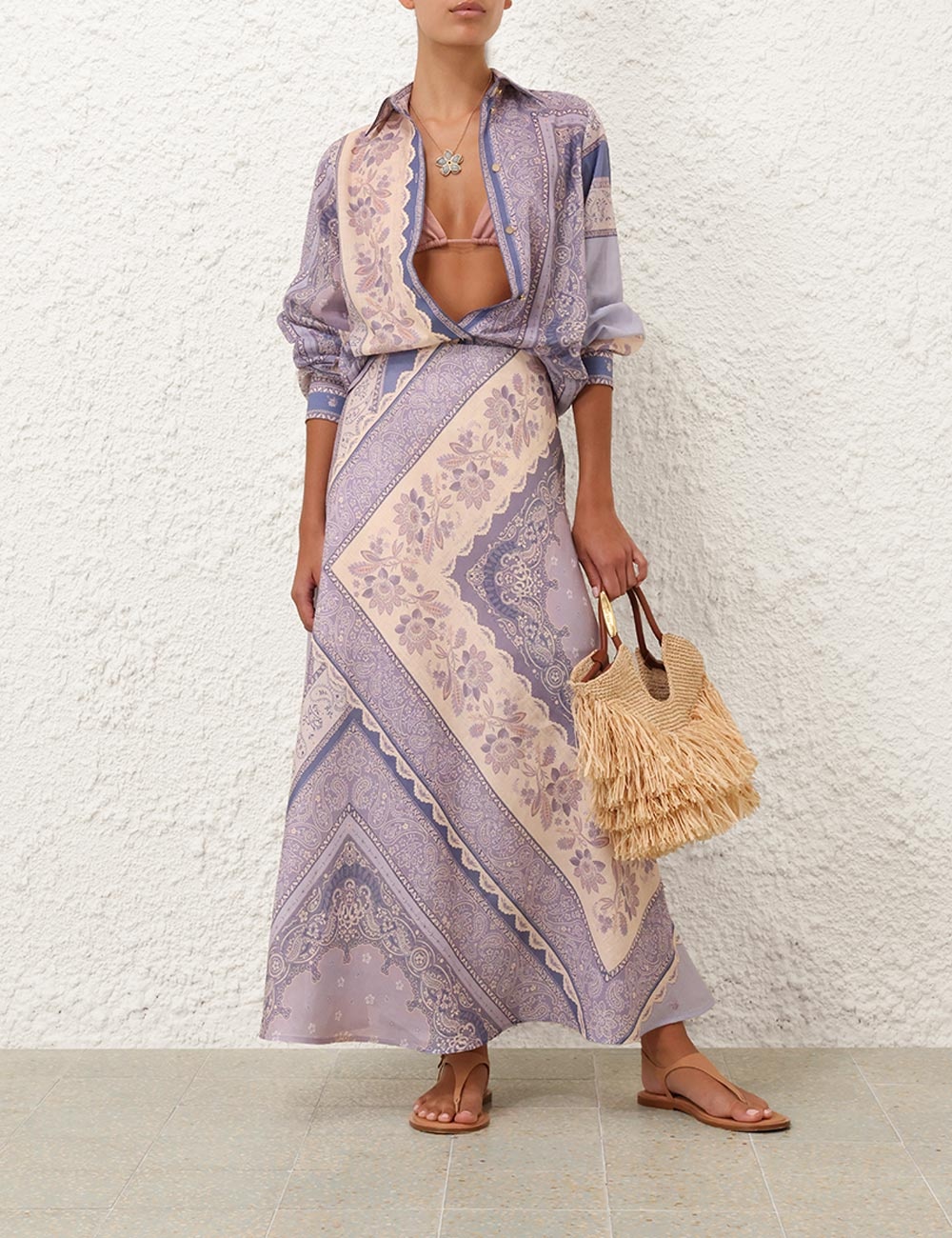 Zimmermann LUCKY BIAS SKIRT | REVERSIBLE
