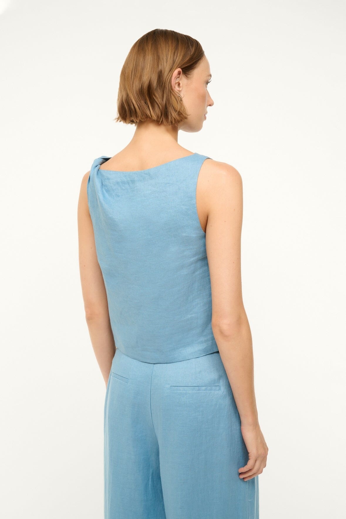 STAUD BOA LINEN TOP SLATE BLUE - 5