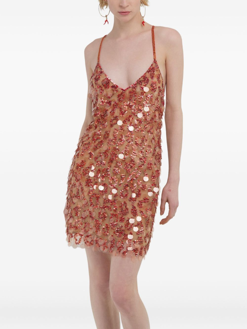 sequin-embellished mini dress - 2