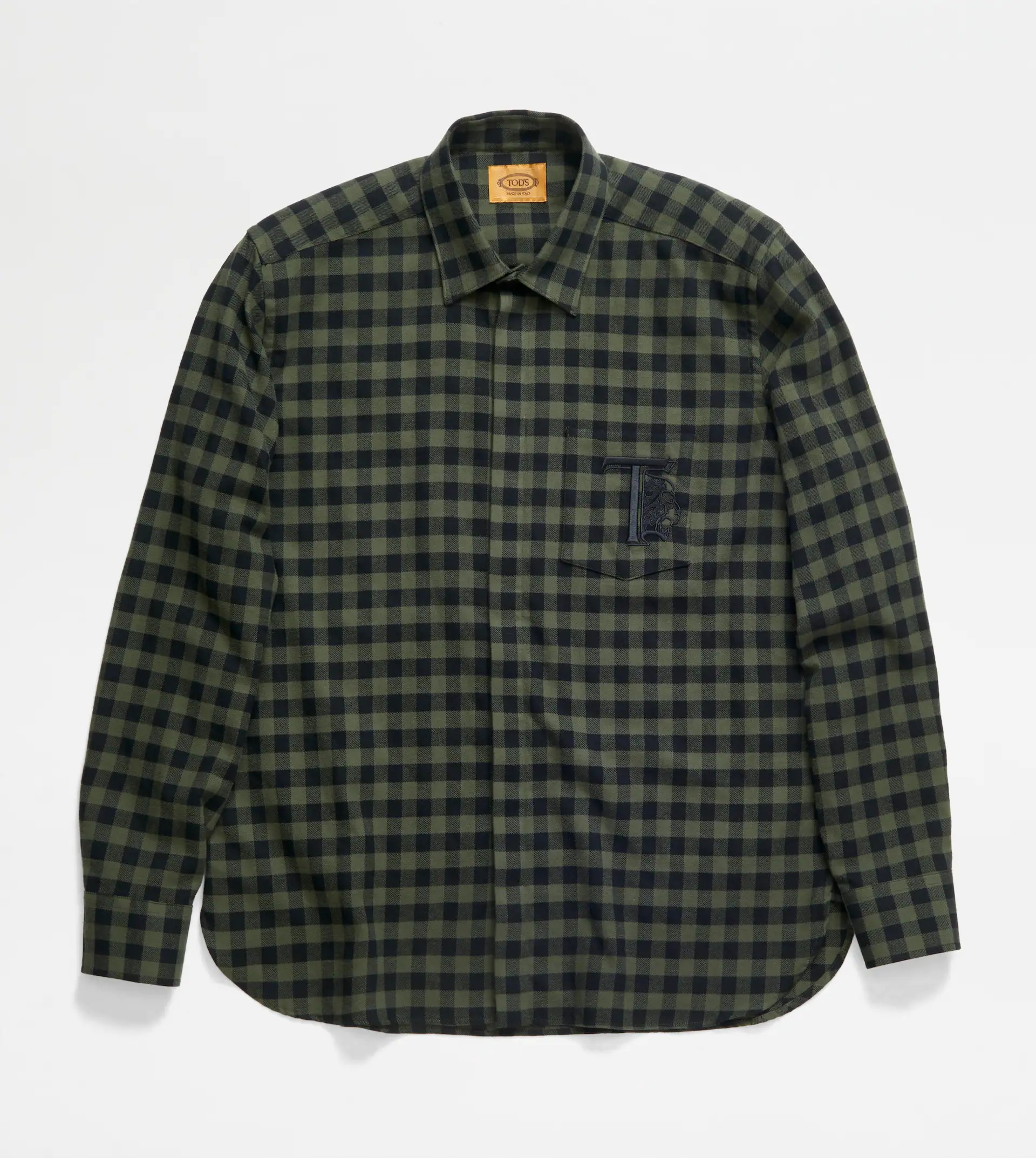 SHIRT IN VICHY FLANNEL - GREEN, BLACK - 1