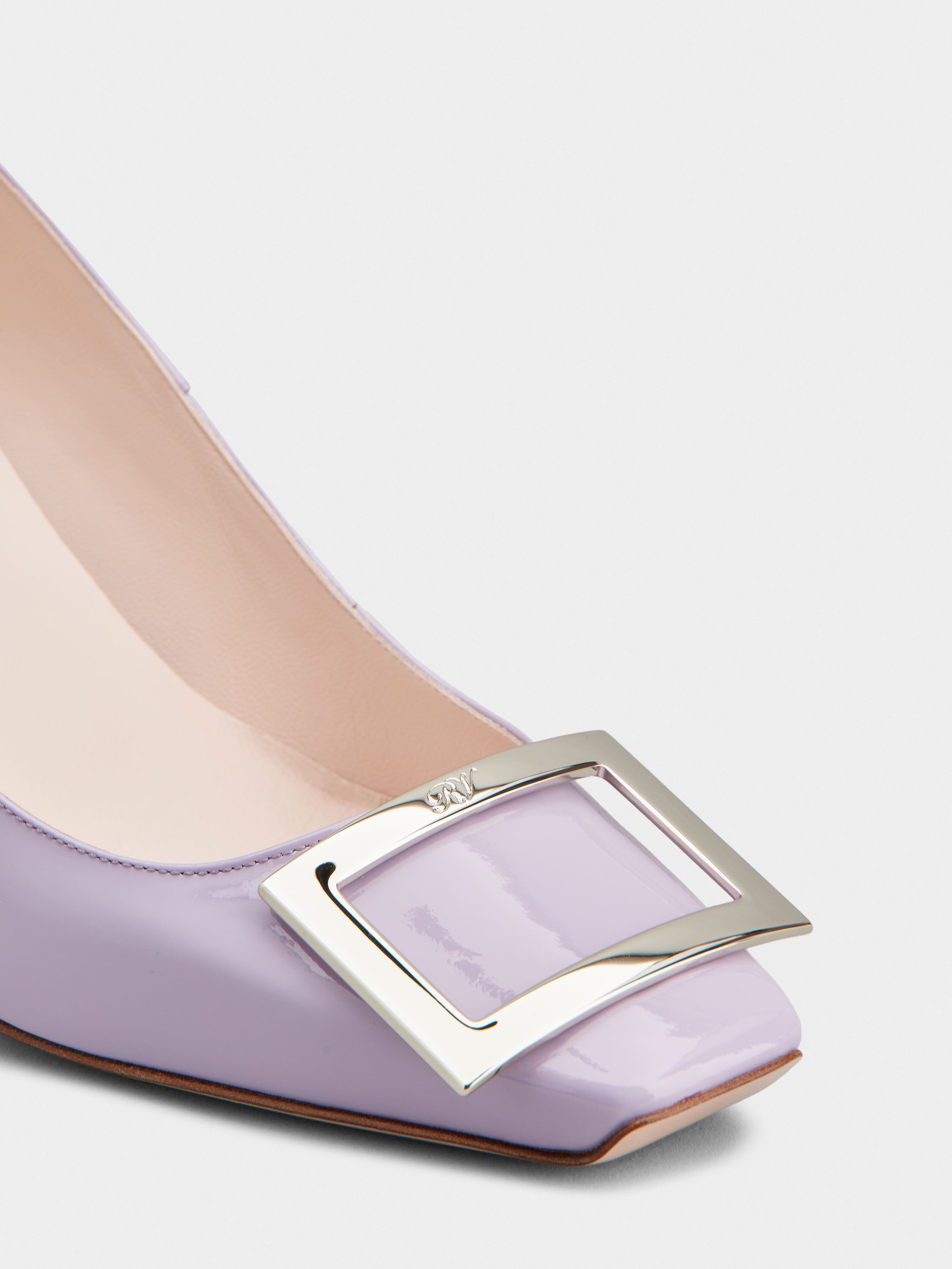Trompette Metal Buckle Pumps in Patent Leather - 3