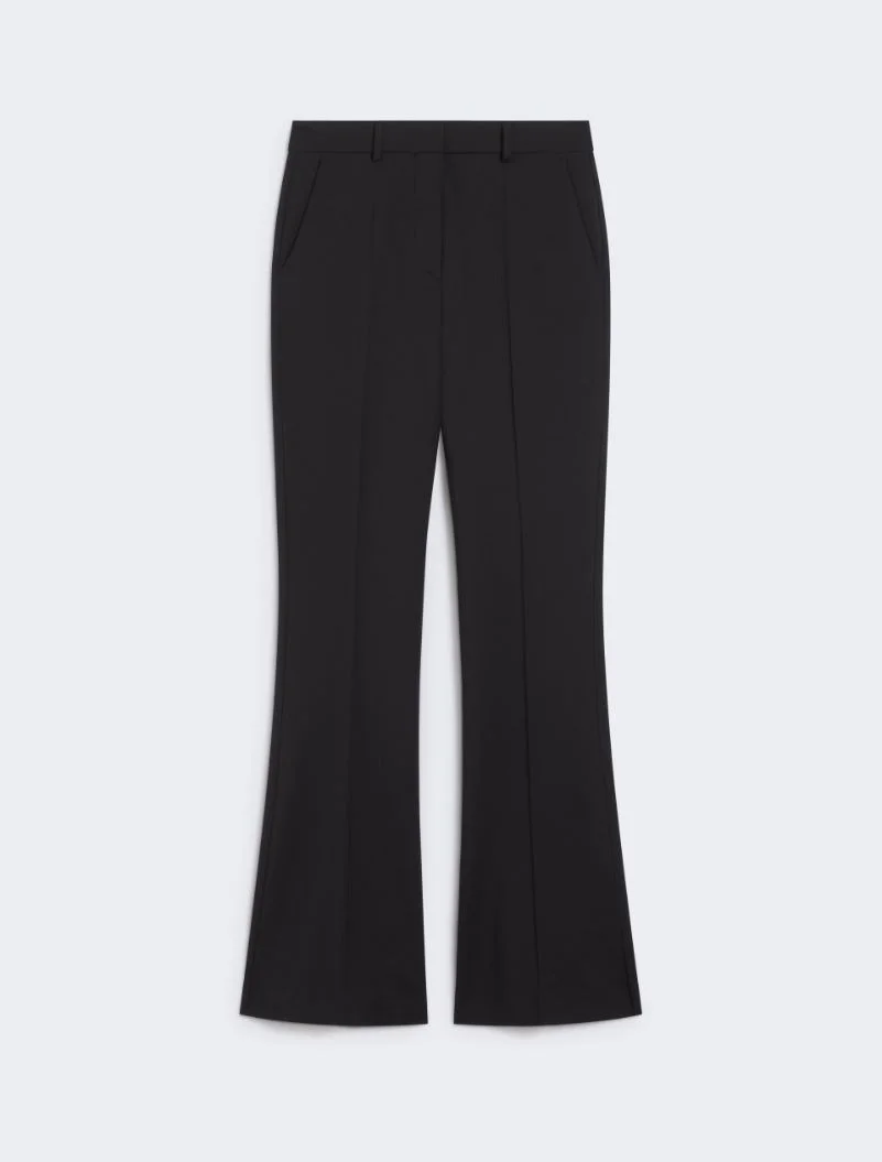 Slim flared trousers - BLACK - 1