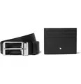 3.5cm Woven Leather Belt and Cardholder Gift Set - 6