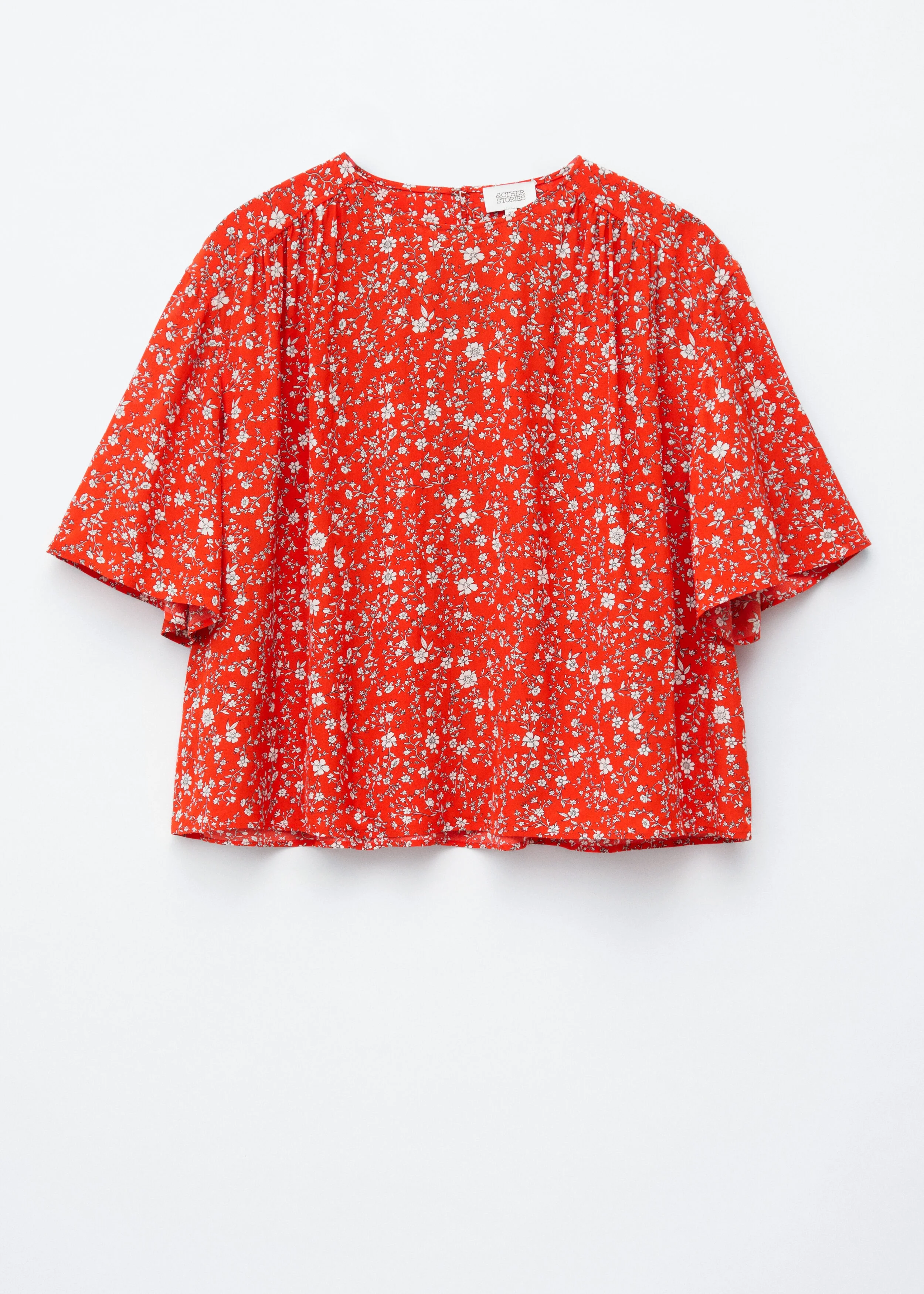 Gathered Crepe Blouse - 1