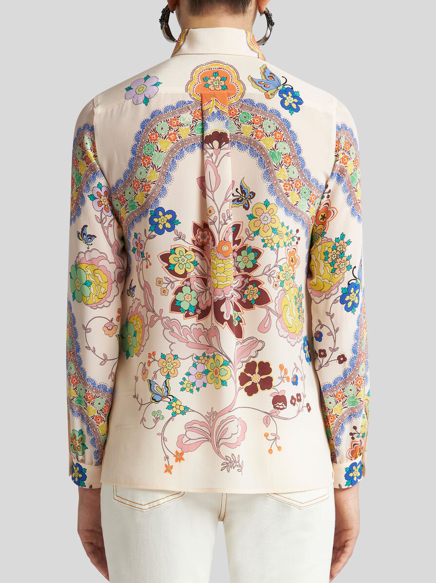 SILK SHIRT WITH FLORAL PRINT - 4