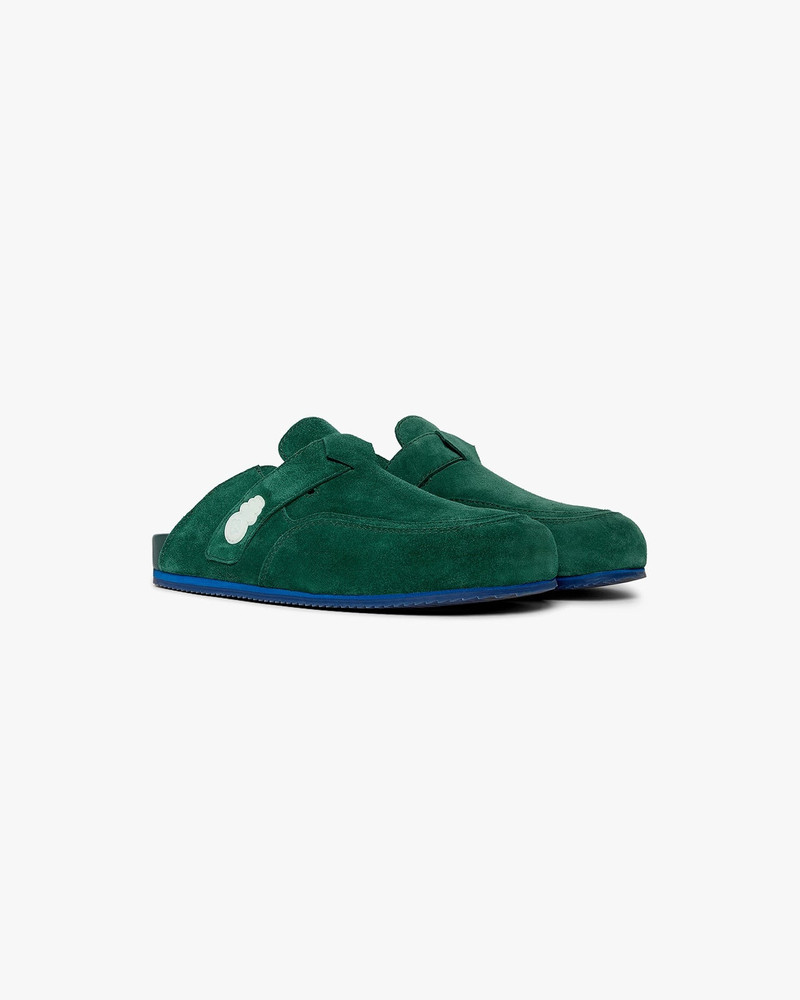 Dark Green Leather Outdoor Mule | Casablanca Paris 3