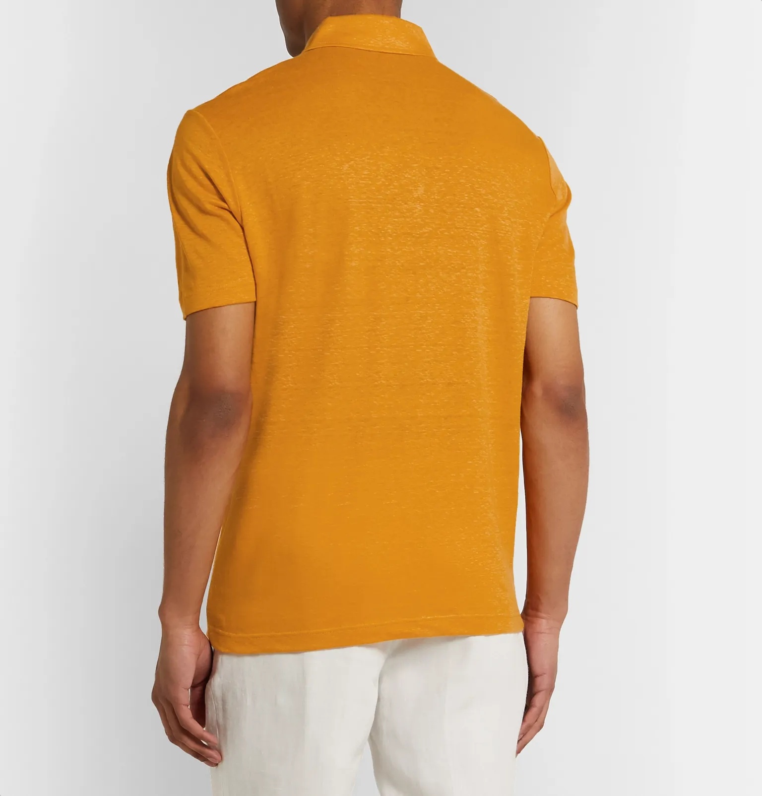 Linen-Jersey Polo Shirt - 5