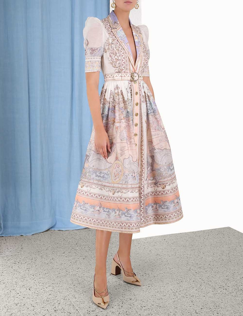 높은 측 MIDI SHIRT DRESS 3