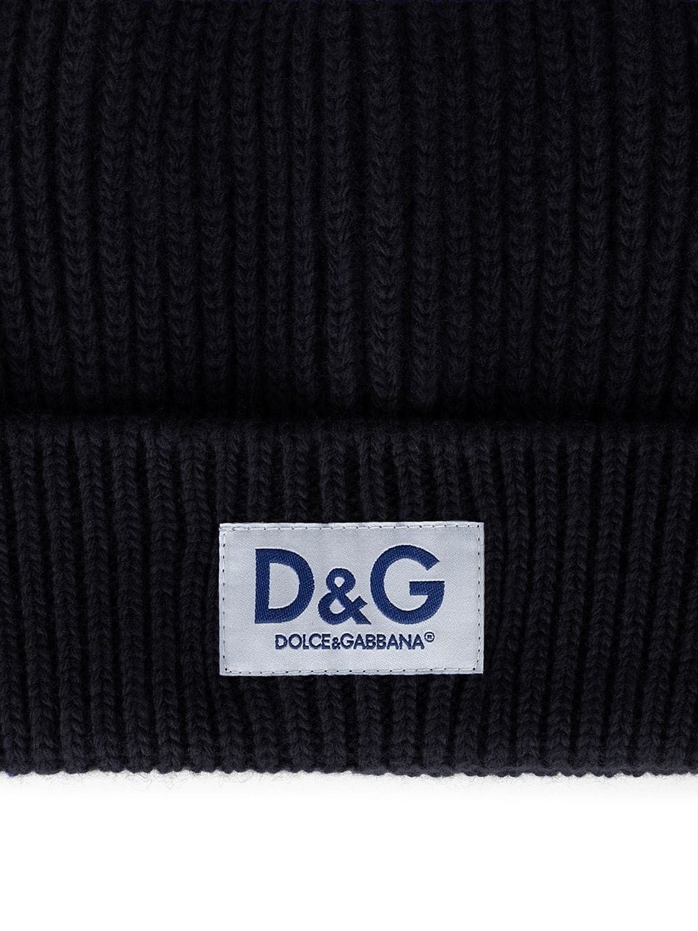 logo-patch ribbed-knit beanie - 2